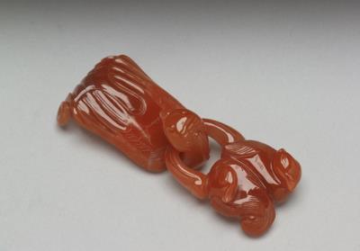 图片[2]-Agate mandarin-duck belt buckle, Qing dynasty (1644-1911)-China Archive